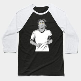 Luka Modric Black and White Version Baseball T-Shirt